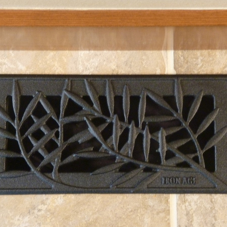 Locust Cast Iron Floor Register Grate 245 x 92mm (10 x 4 Inch)