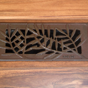 Locust Cast Iron Floor Register Grate 245 x 92mm (10 x 4 Inch)