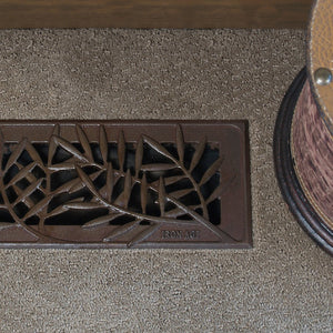 Locust Cast Iron Floor Register Grate 245 x 92mm (10 x 4 Inch)