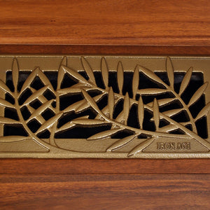 Locust Cast Iron Floor Register Grate 245 x 92mm (10 x 4 Inch)