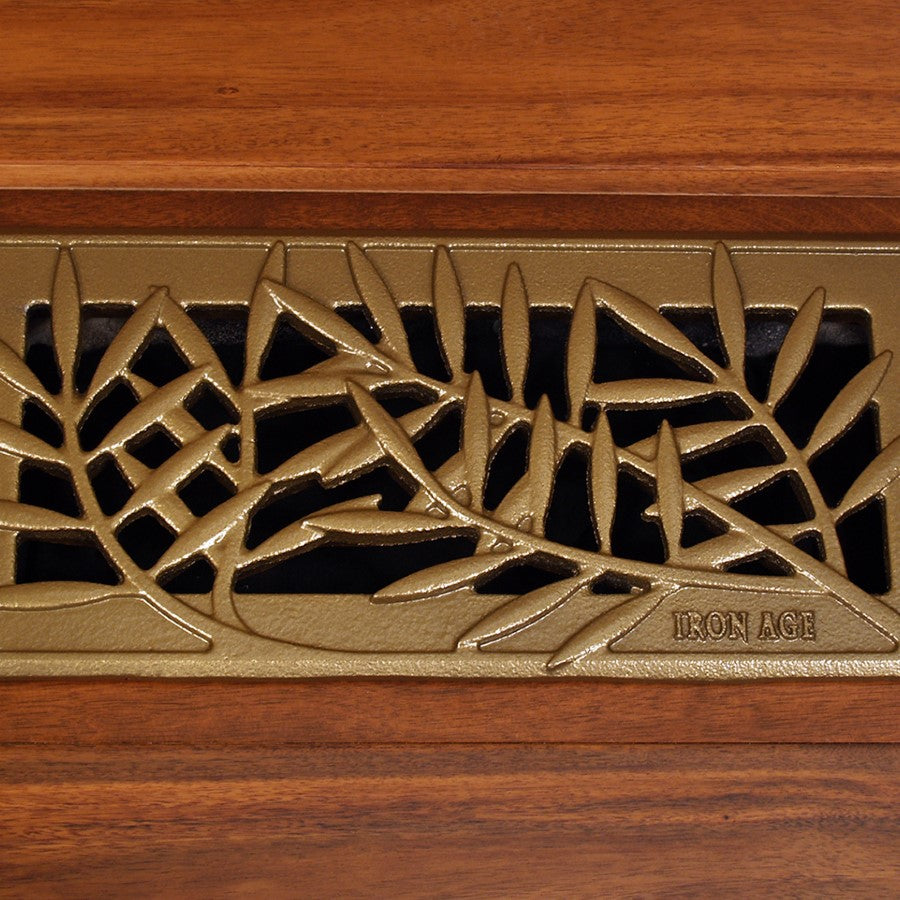 Locust Cast Iron Floor Register Grate 245 x 92mm (10 x 4 Inch)