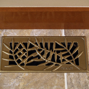 Locust Cast Iron Floor Register Grate 245 x 92mm (10 x 4 Inch)