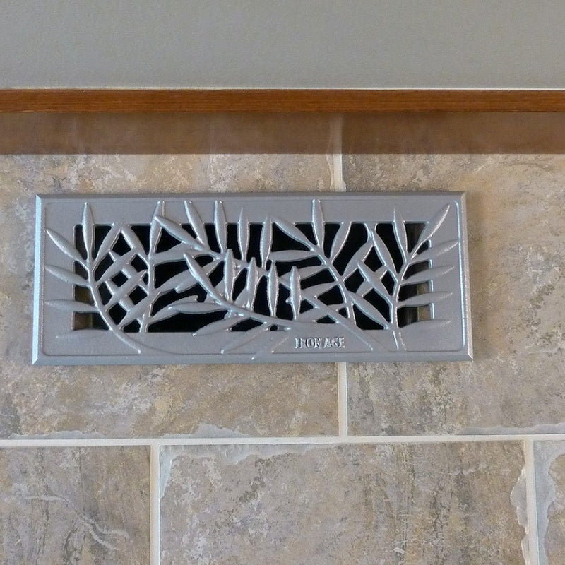 Locust Cast Iron Floor Register Grate 245 x 92mm (10 x 4 Inch)