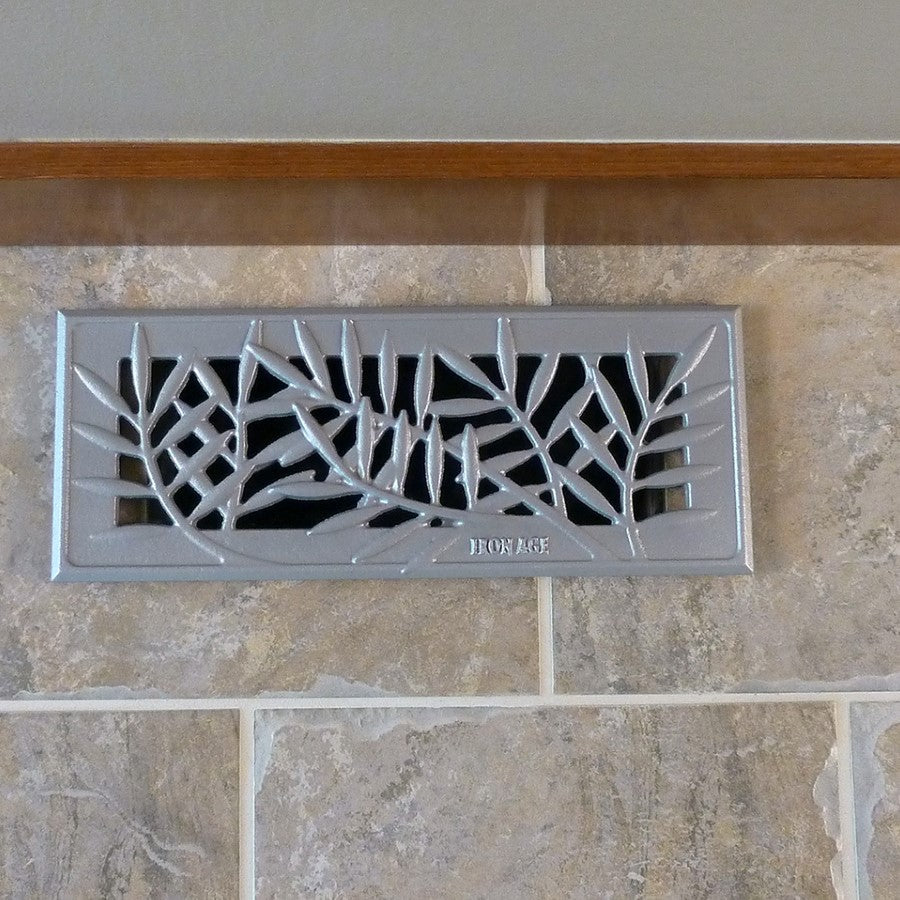 Locust Cast Iron Floor Register Grate 245 x 92mm (10 x 4 Inch)