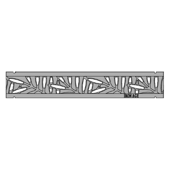 Locust Cast Iron Channel Drain Grate 299 x 50mm (12 x 2 Inch)
