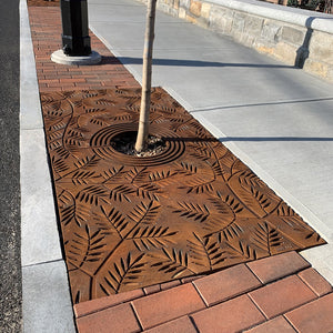 Locust Cast Iron Tree Grate 1829 x 914mm (72 x 36 Inch)