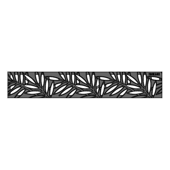 Locust Cast Iron Channel Drain Grate 608 x 103mm (24 x 4 Inch)