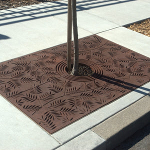 Locust Cast Iron Tree Grate 1826 x 1216mm (72 x 48 Inch)