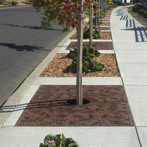 Locust Cast Iron Tree Grate 1826 x 1216mm (72 x 48 Inch)