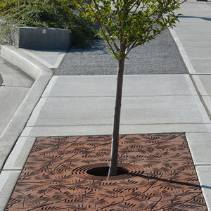 Locust Cast Iron Tree Grate 2438 x 1219mm Heel Proof (96 x 48 Inch)