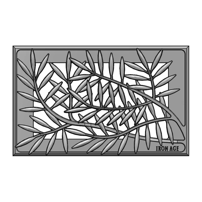 Locust Cast Iron Floor Register Grate 245 x 143mm (10 x 6 Inch)