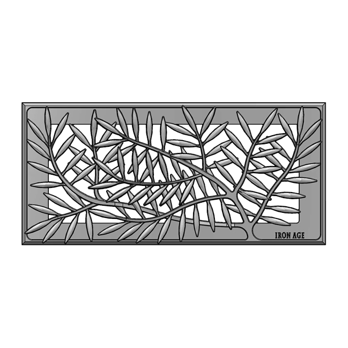 Locust Cast Iron Floor Register Grate 346 x 143mm (14 x 6 Inch)