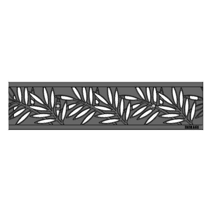 Locust Cast Iron Channel Drain Grate 608 x 149mm (24 x 6 Inch)
