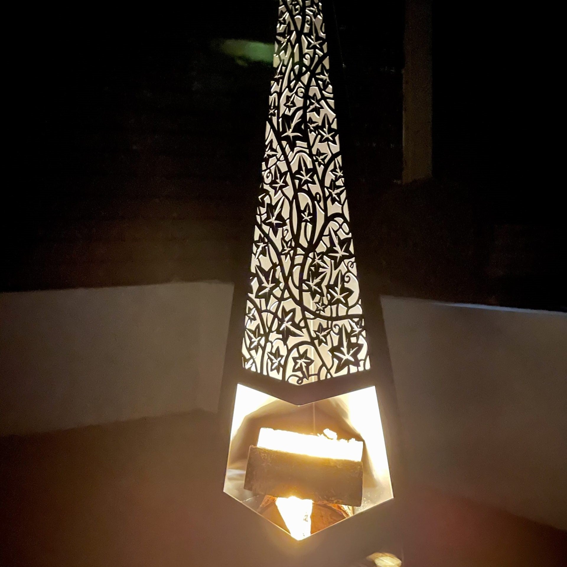 Mild Steel Chiminea Climbing Ivy