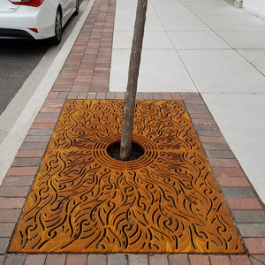 Minnione Cast Iron Tree Grate 1826 x 1216mm (72 x 48 Inch)