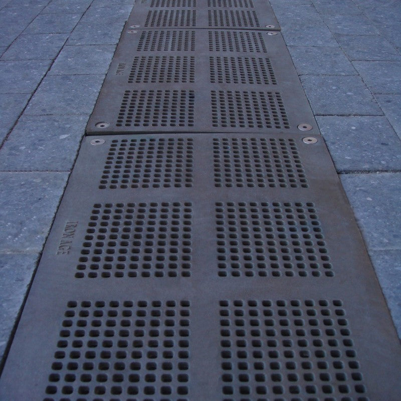 Mission Bay Cast Iron Channel Drain Grate Heel Proof (18 x 12 Inch)