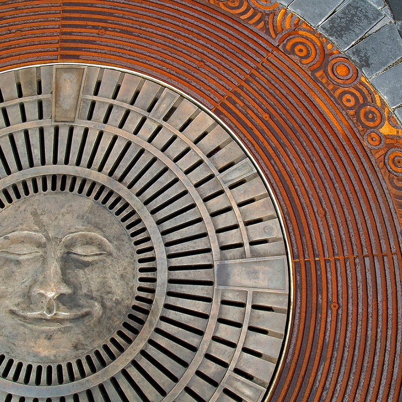 Moon Face Cast Iron Round Gully Cover 1152mm (45 Inch)