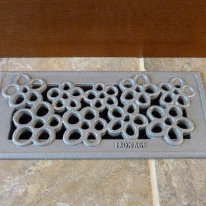 Nassau Cast Iron Floor Register Grate 251 x 99mm (10 x 4 Inch)