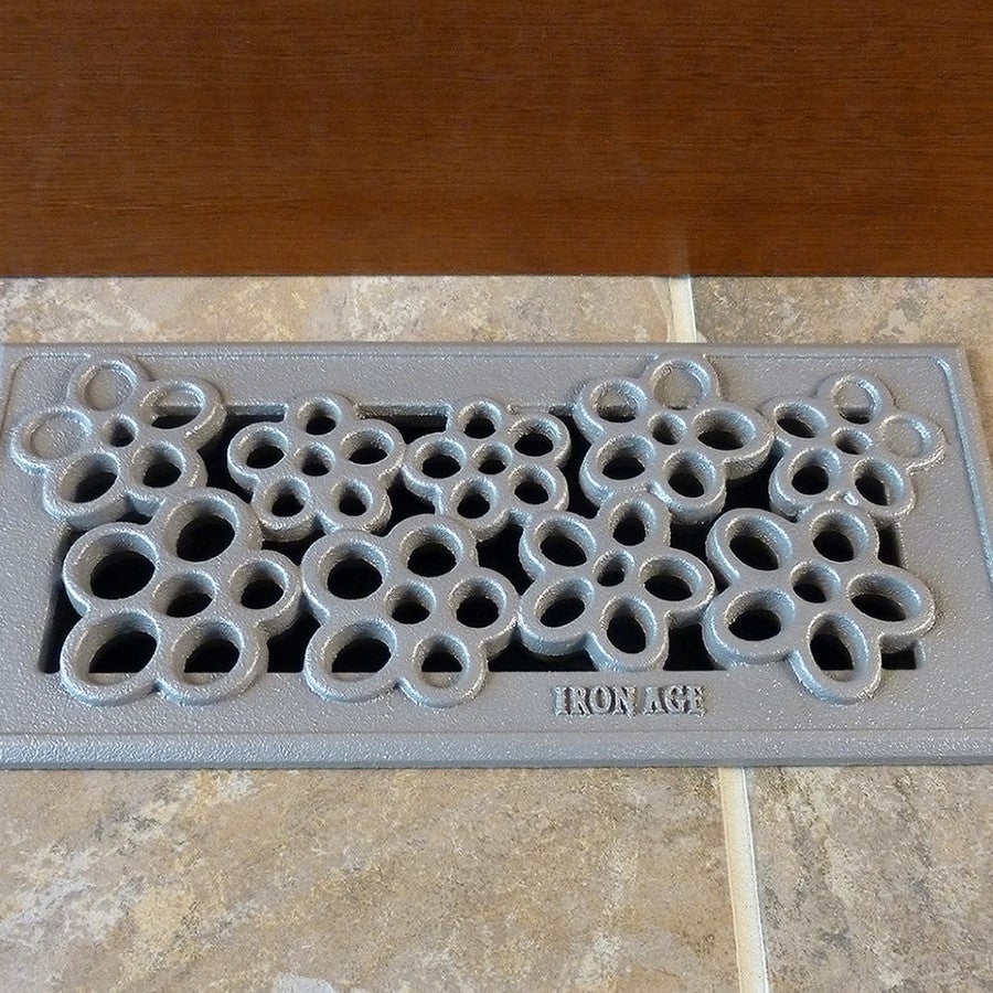 Nassau Cast Iron Floor Register Grate 251 x 99mm (10 x 4 Inch)