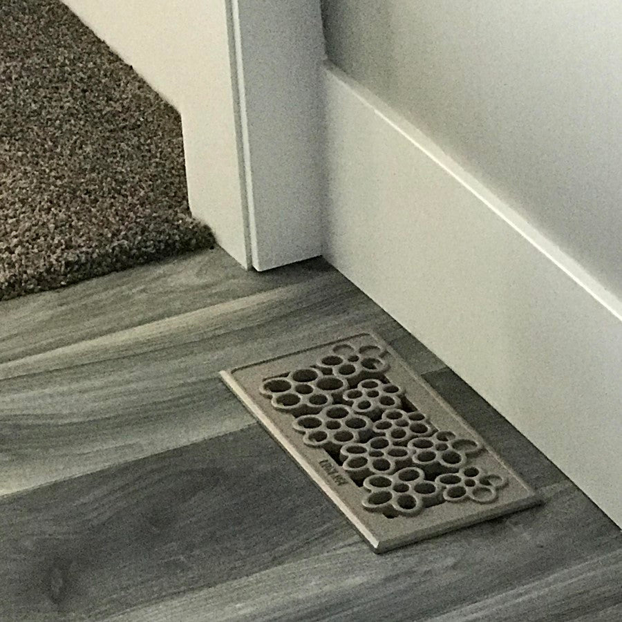 Nassau Cast Iron Floor Register Grate 251 x 99mm (10 x 4 Inch)