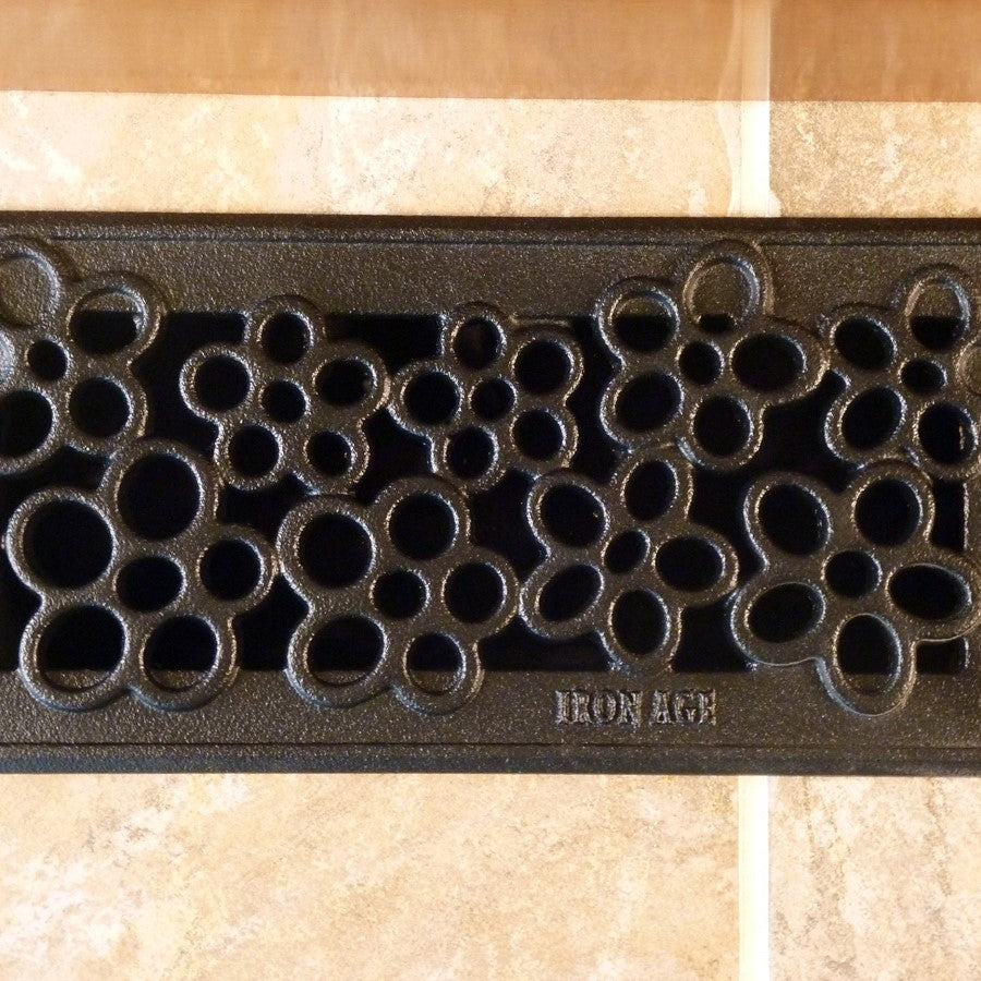 Nassau Cast Iron Floor Register Grate 251 x 99mm (10 x 4 Inch)
