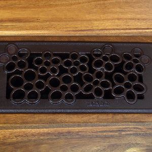 Nassau Cast Iron Floor Register Grate 251 x 99mm (10 x 4 Inch)