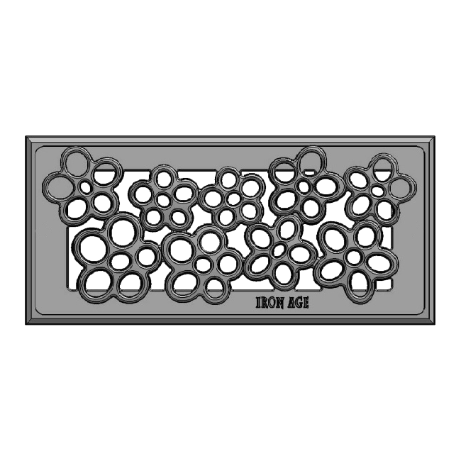 Nassau Cast Iron Floor Register Grate 251 x 99mm (10 x 4 Inch)
