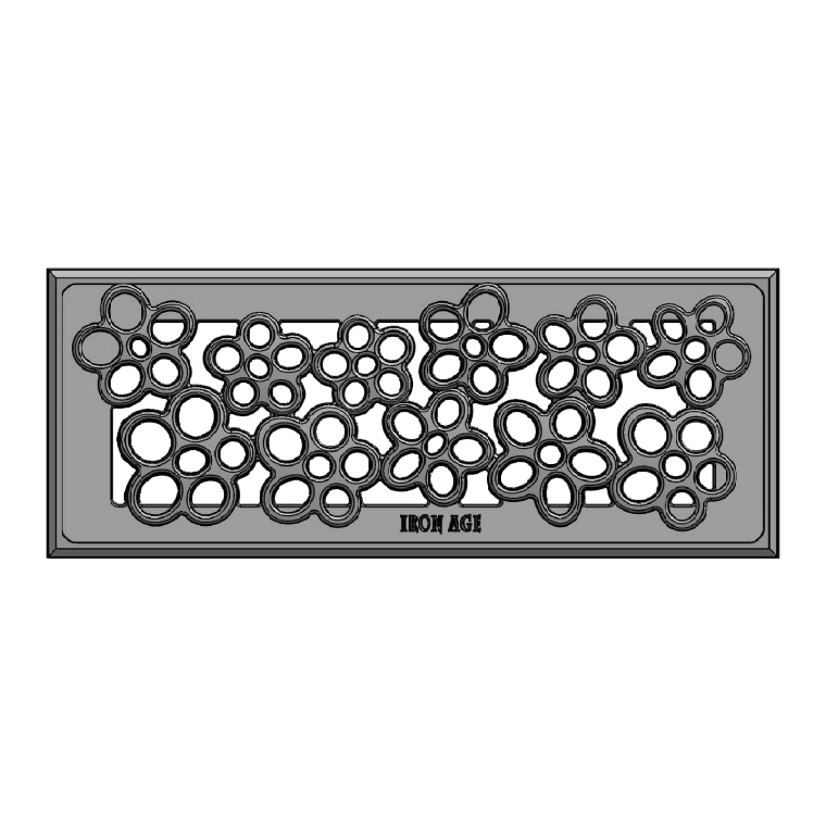 Nassau Cast Iron Floor Register Grate 302 x 99mm (12 x 4 Inch)
