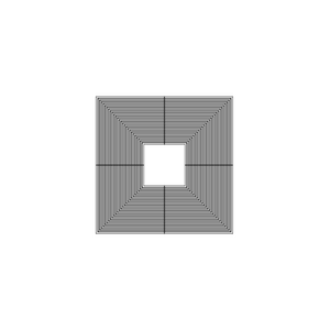 Oculus Jonite Stone Square Tree Grate 2000mm (79 Inch)