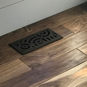 Oblio Cast Iron Floor Register Grate 302 x 99mm (12 x 4 Inch)