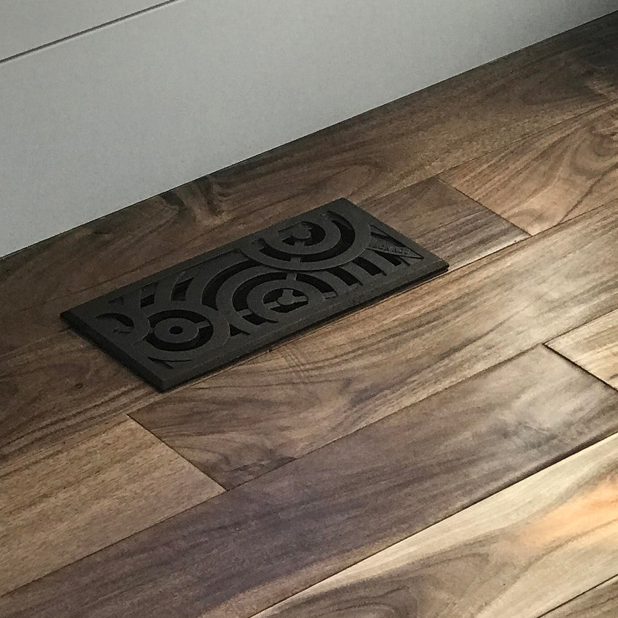 Oblio Cast Iron Floor Register Grate 302 x 99mm (12 x 4 Inch)