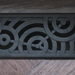Oblio Cast Iron Floor Register Grate 251 x 99mm (10 x 4 Inch)