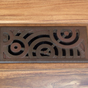 Oblio Cast Iron Floor Register Grate 251 x 99mm (10 x 4 Inch)