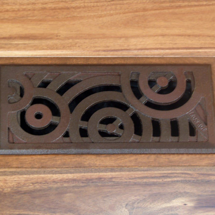 Oblio Cast Iron Floor Register Grate 251 x 99mm (10 x 4 Inch)