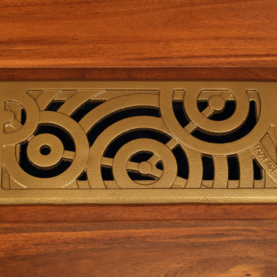 Oblio Cast Iron Floor Register Grate 251 x 99mm (10 x 4 Inch)