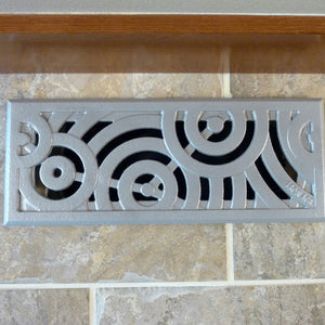 Oblio Cast Iron Floor Register Grate 251 x 99mm (10 x 4 Inch)