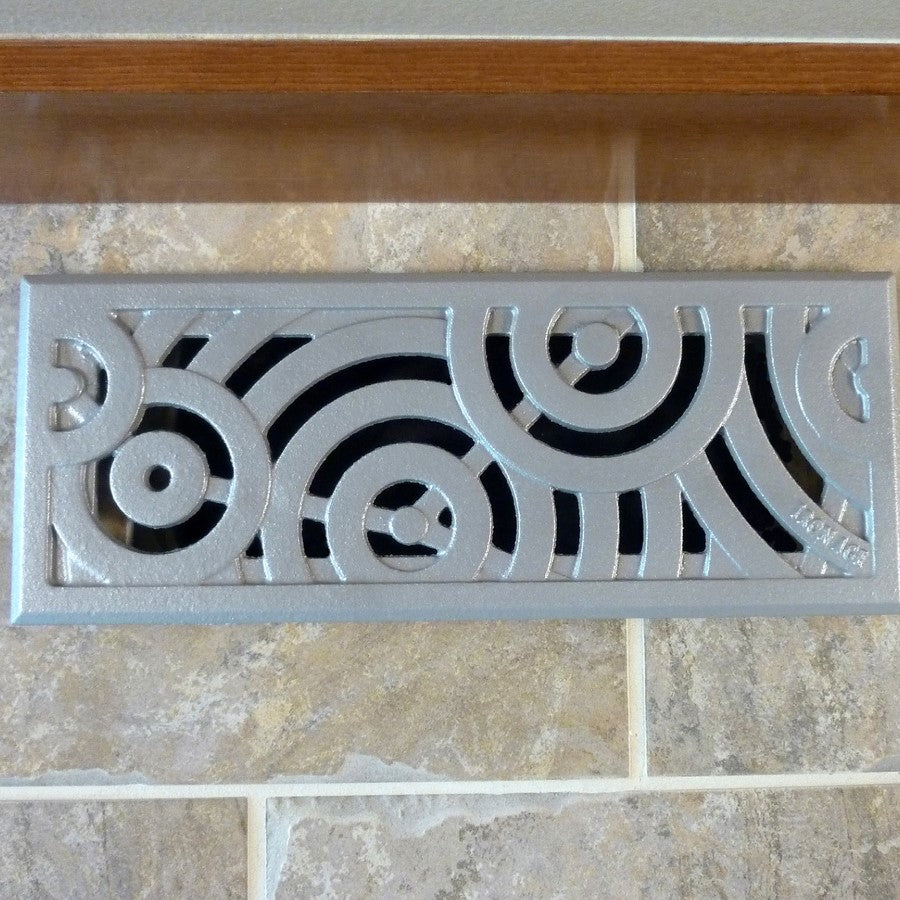 Oblio Cast Iron Floor Register Grate 251 x 99mm (10 x 4 Inch)