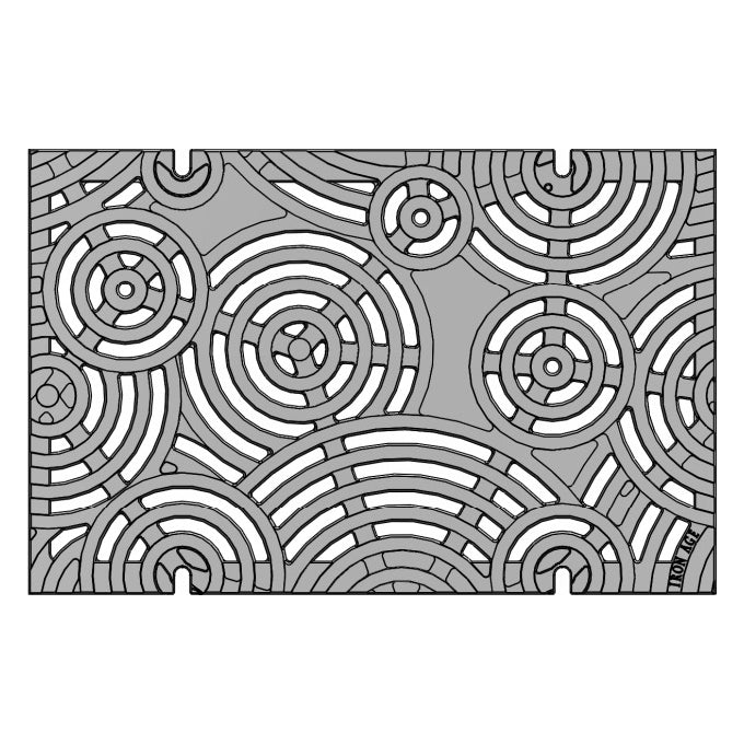 Oblio Cast Iron Channel Drain Grate 498 x 323mm (20 x 13 Inch)