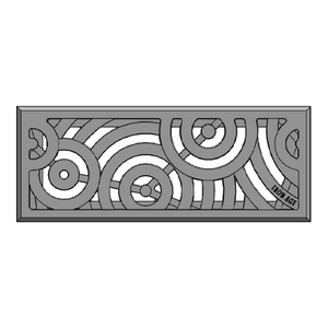 Oblio Cast Iron Floor Register Grate 302 x 99mm (12 x 4 Inch)