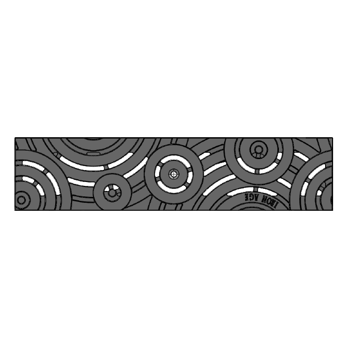 Oblio Cast Iron Channel Drain Grate 452 x 103mm Heel Proof (18 x 4 Inch)
