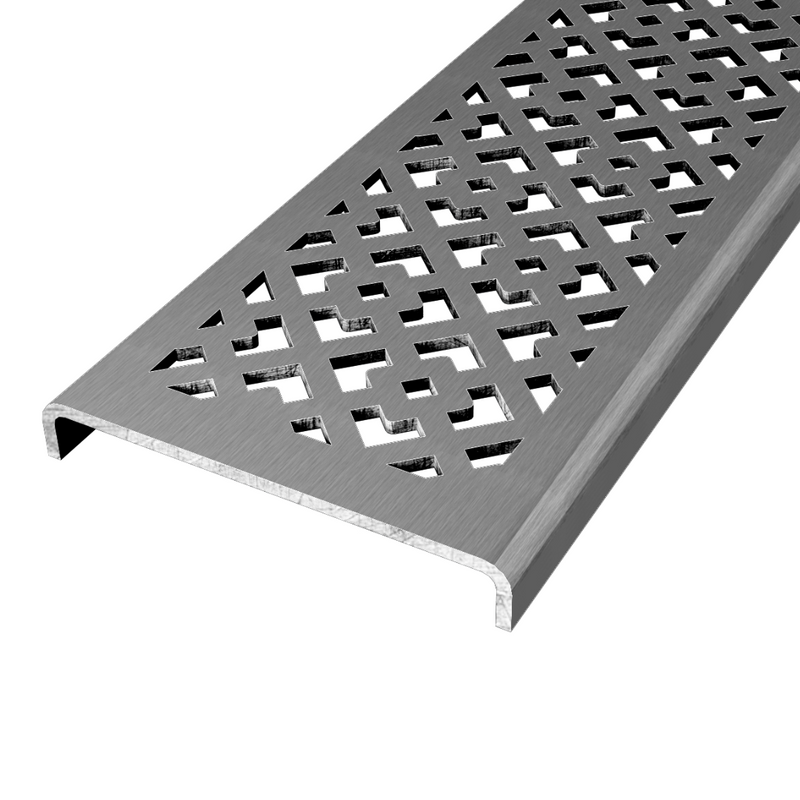 Oblique 304 Stainless Steel Channel Drain Grate 75 x 913mm (3 Inch)