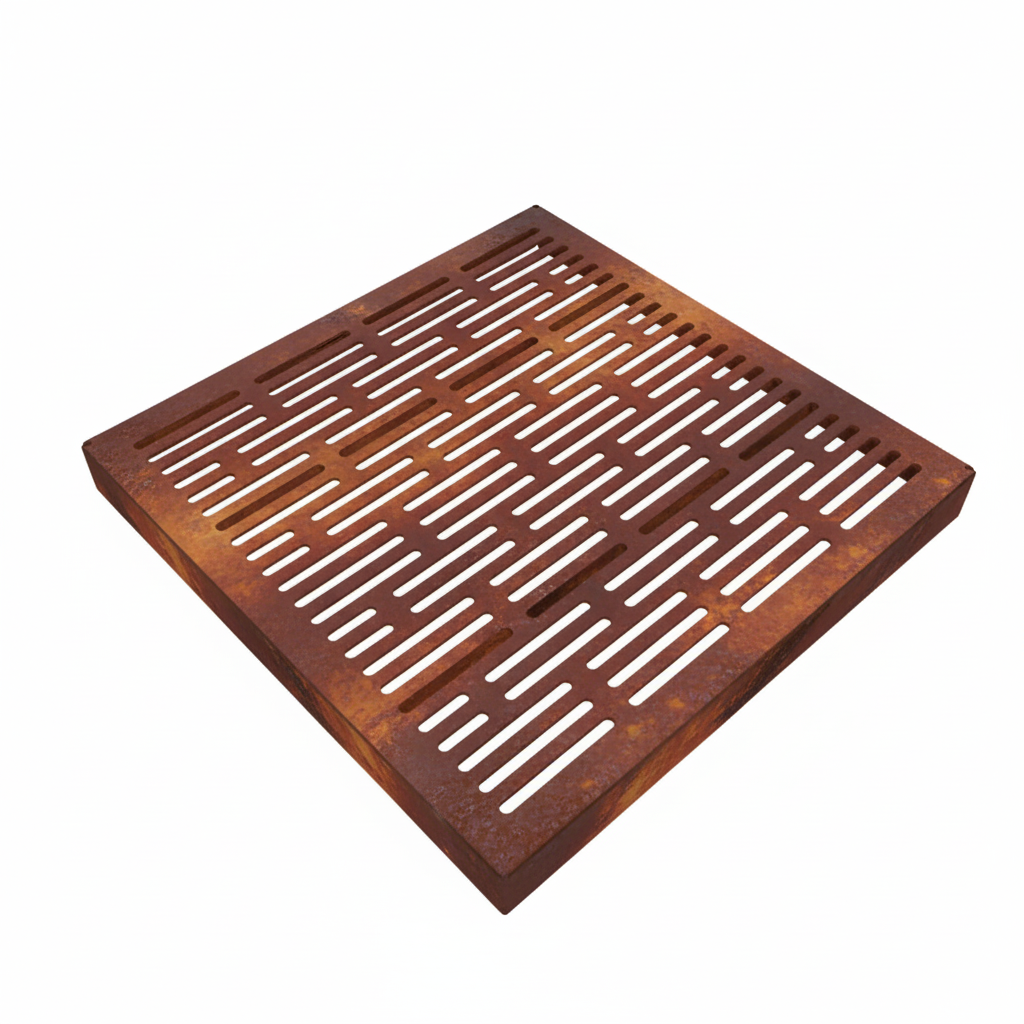 Offslotz Corten Steel Square Gully Cover (300 x 300mm)