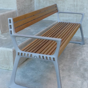 Ozio Cast Aluminium Bench Seating 1828mm (72 Inch)