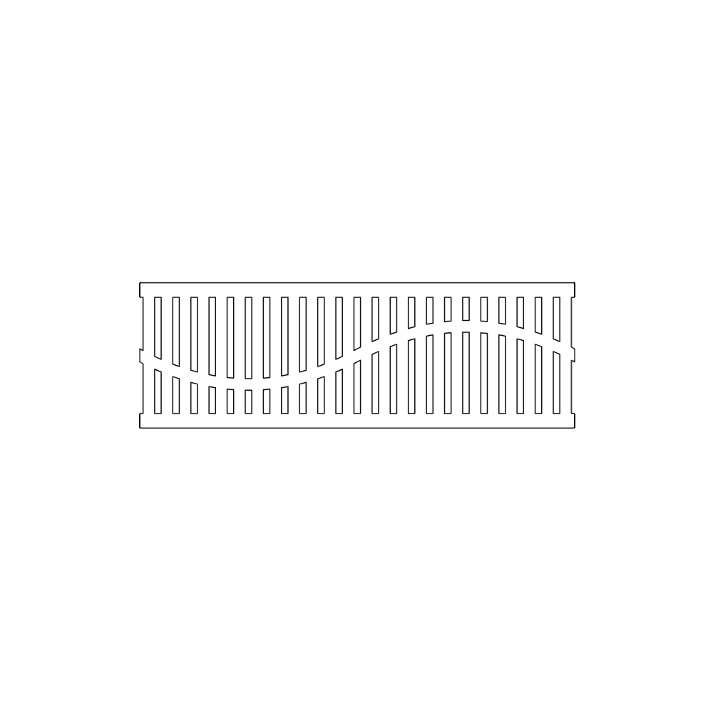 Ripple Jonite Stone Bathroom Grate 600 x 200mm (24 x 8 Inch)