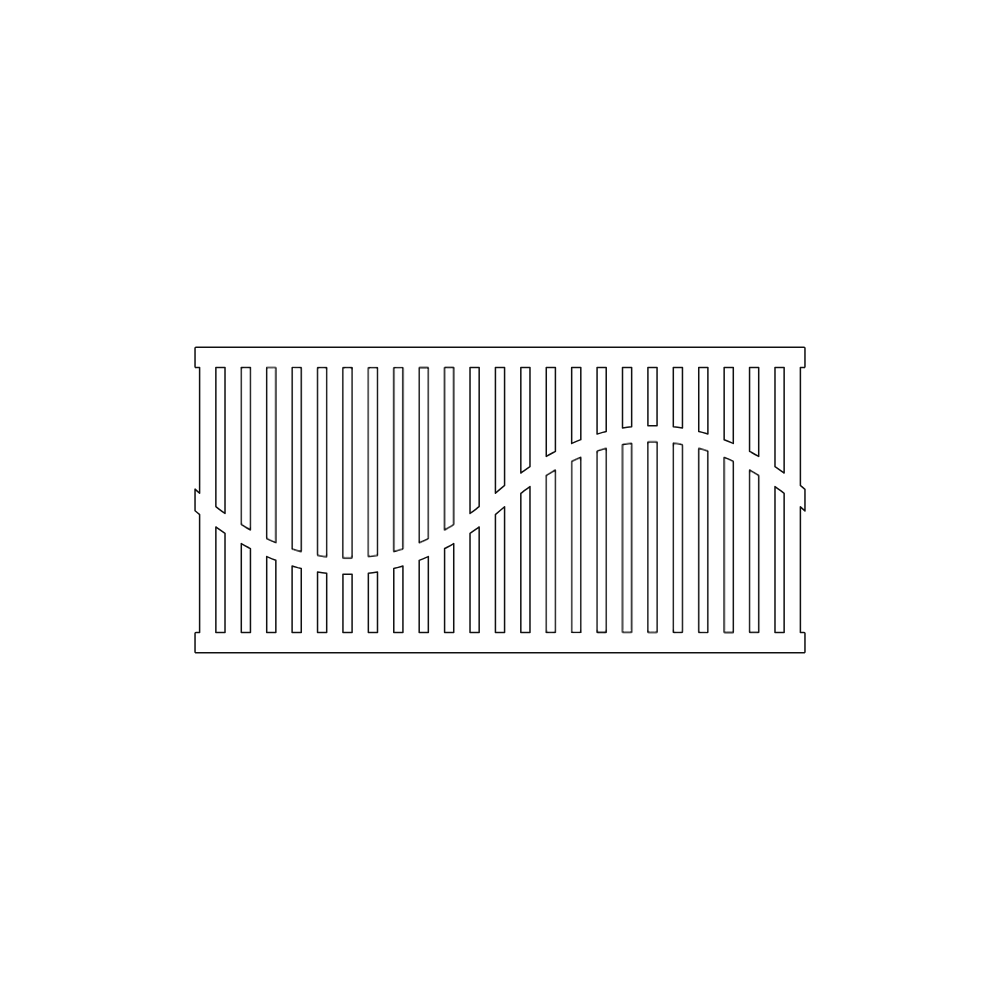 Ripple Jonite Stone Bathroom Grate 600 x 300mm (24 x 12 Inch)