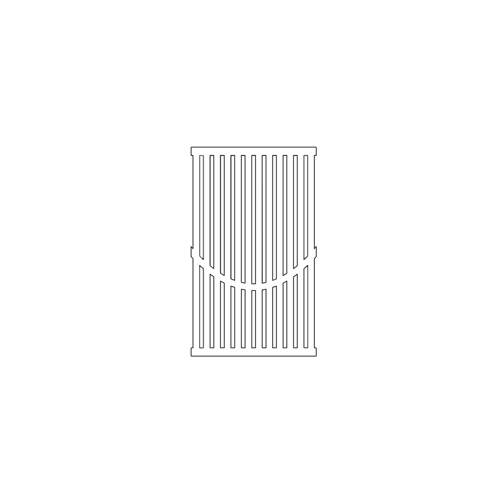 Ripple Jonite Stone Bathroom Grate 300 x 500mm (12 x 20 Inch)