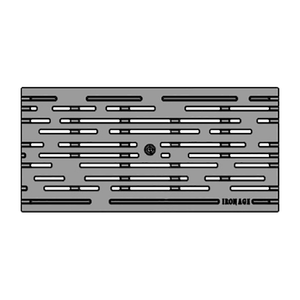 Rain Heavy Duty Cast Iron Channel Drain Grate 498 x 239mm Heel Proof (20 x 10 Inch)