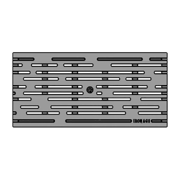 Rain Heavy Duty Cast Iron Channel Drain Grate 498 x 239mm Heel Proof (20 x 10 Inch)