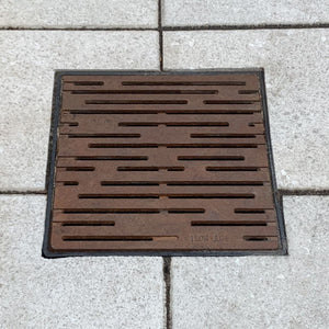 Rain Cast Iron Square Gully Cover 295mm Heel Proof (12 Inch)