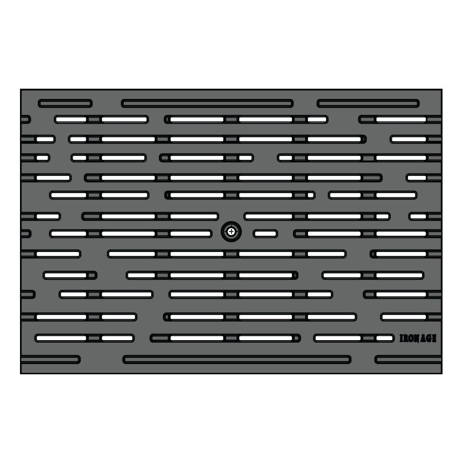 Rain Heavy Duty Cast Iron Channel Drain Grate 500 x 338mm Heel Proof (20 x 13 Inch)